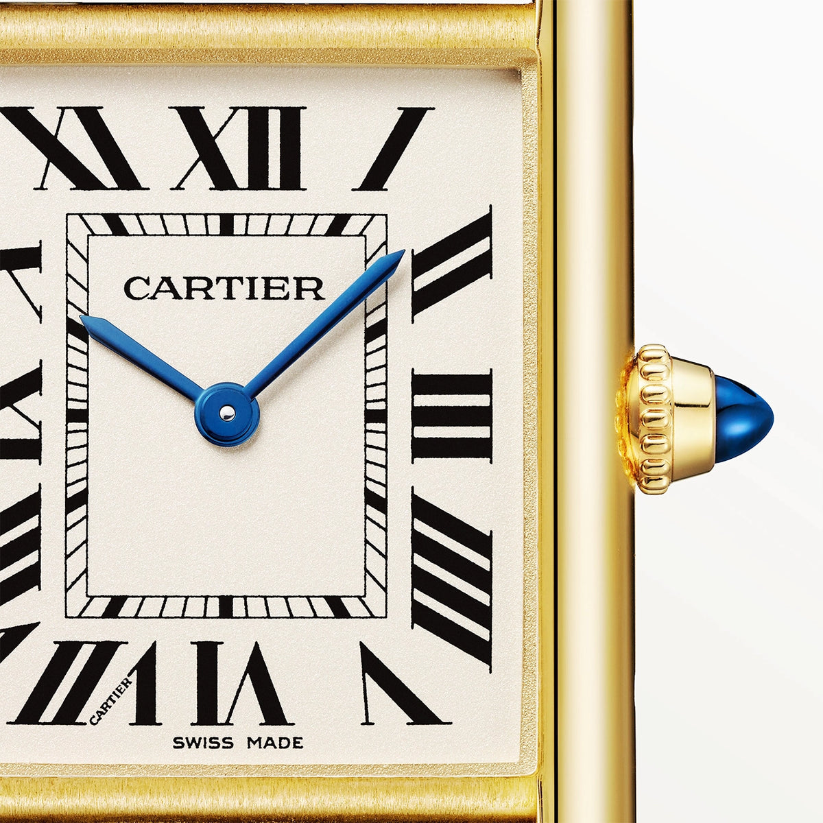 Cartier Tank Louis Cartier Medium 18ct Yellow Gold Silvered Dial Watch - Berry's Jewellers