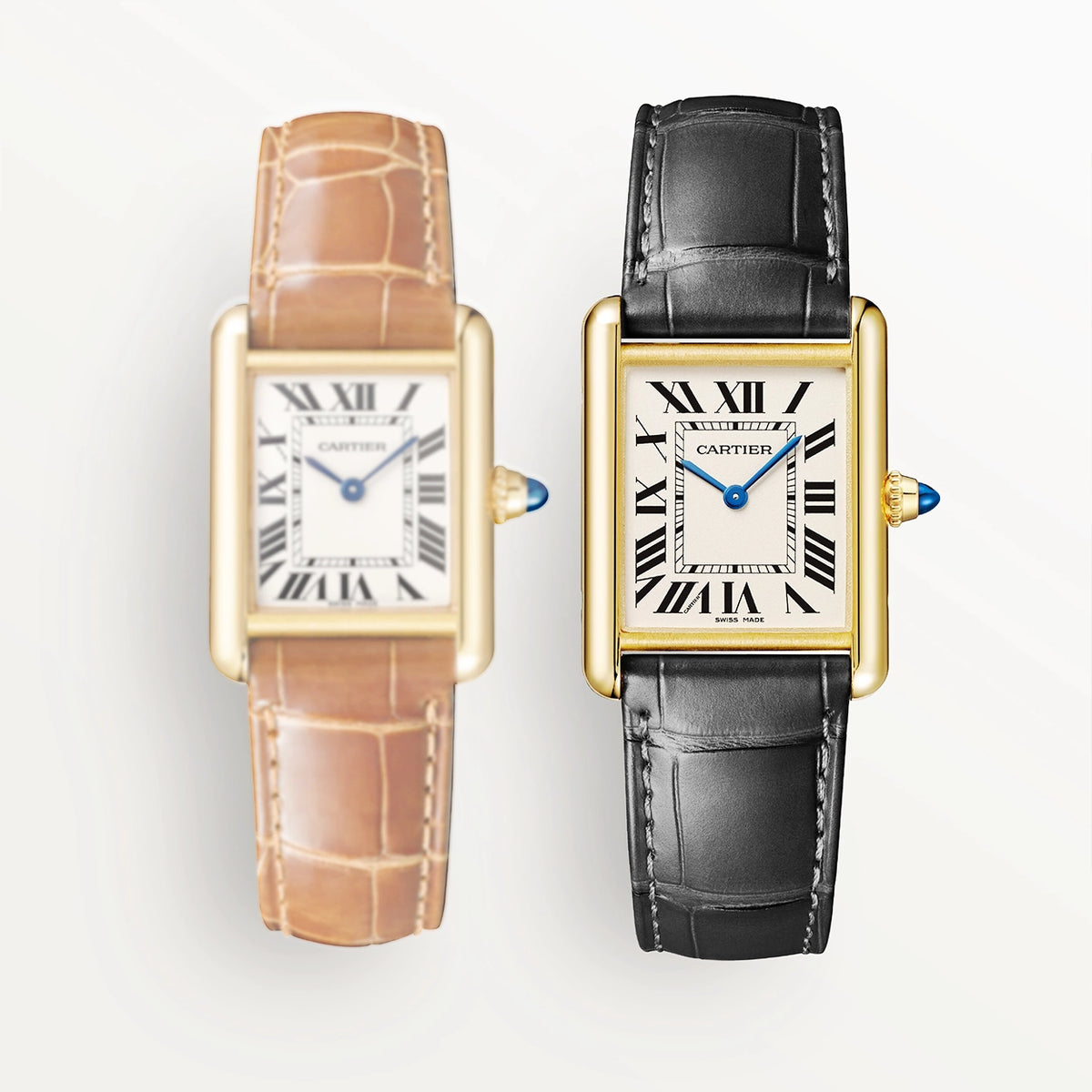 Cartier Tank Louis Cartier Medium 18ct Yellow Gold Silvered Dial Watch - Berry's Jewellers
