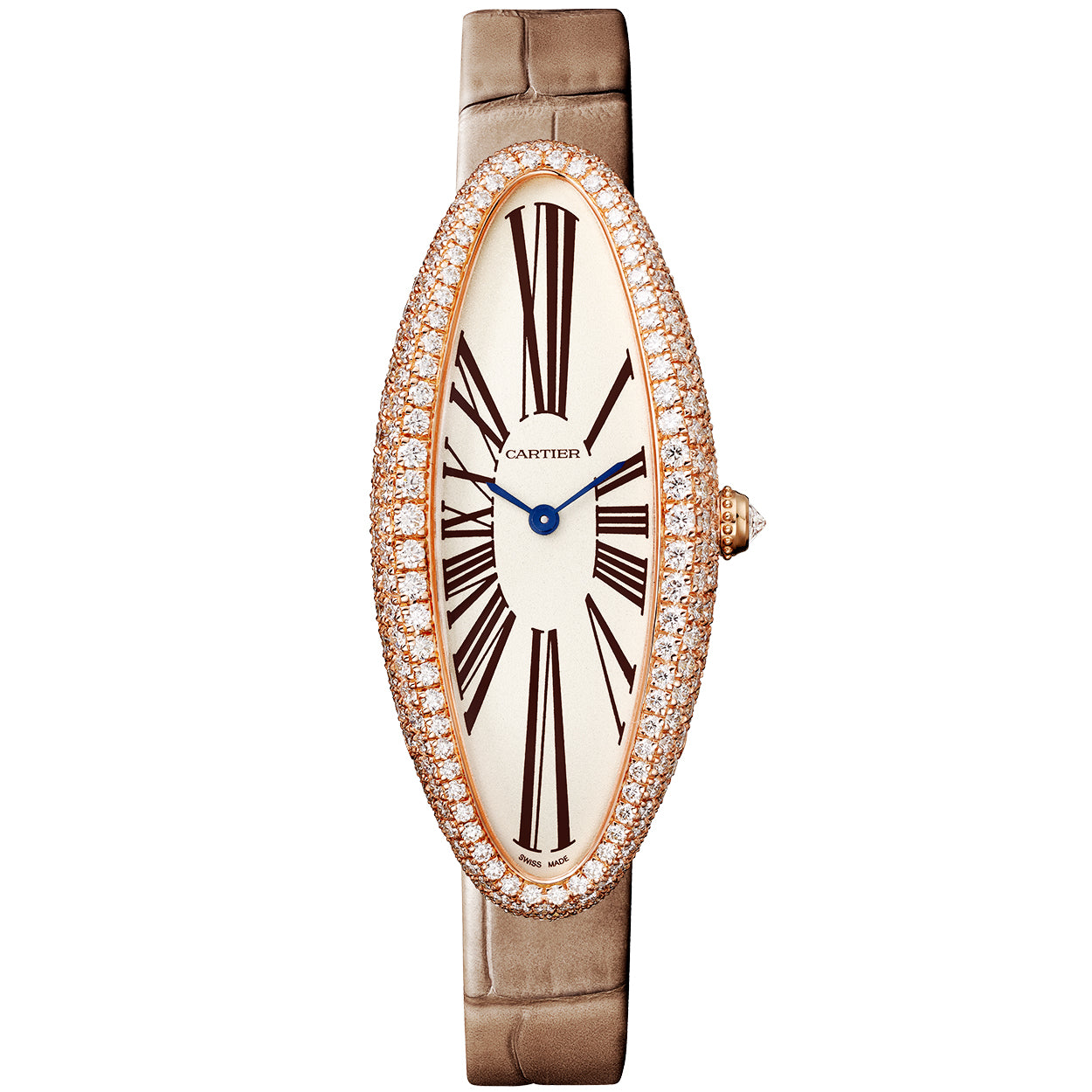 Baignoire Allongee Medium 18ct Rose Gold Diamond Set Watch