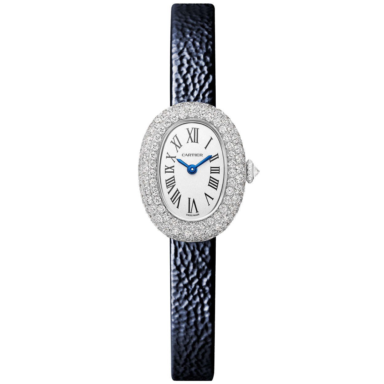 Baignoire Mini 18ct White Gold Diamond Set Strap Watch