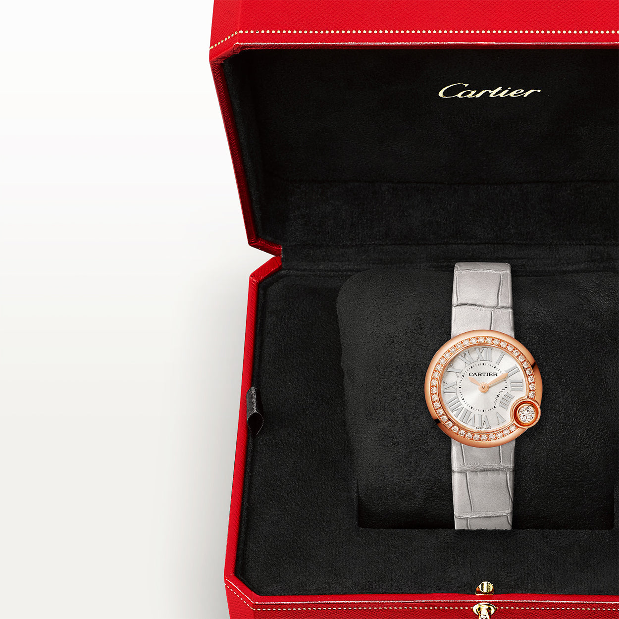 Ballon Blanc de Cartier 26mm 18ct Rose Gold Diamond Set Bezel Watch
