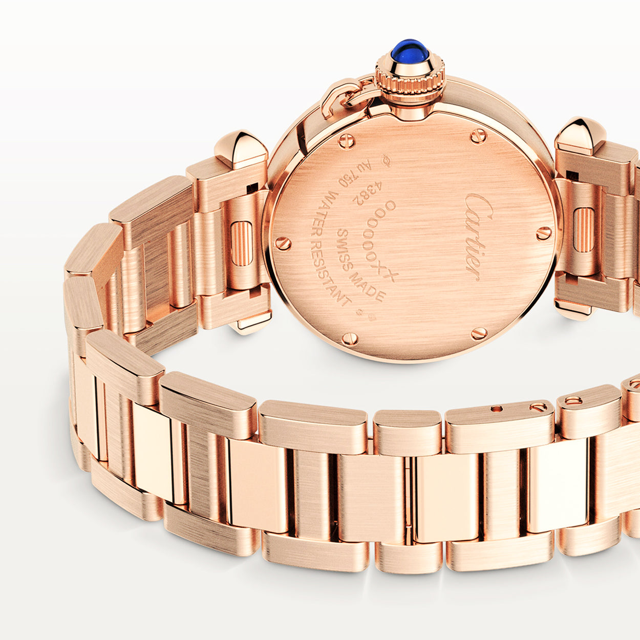 Pasha de Cartier 30mm 18ct Rose Gold Diamond Set Bracelet Watch