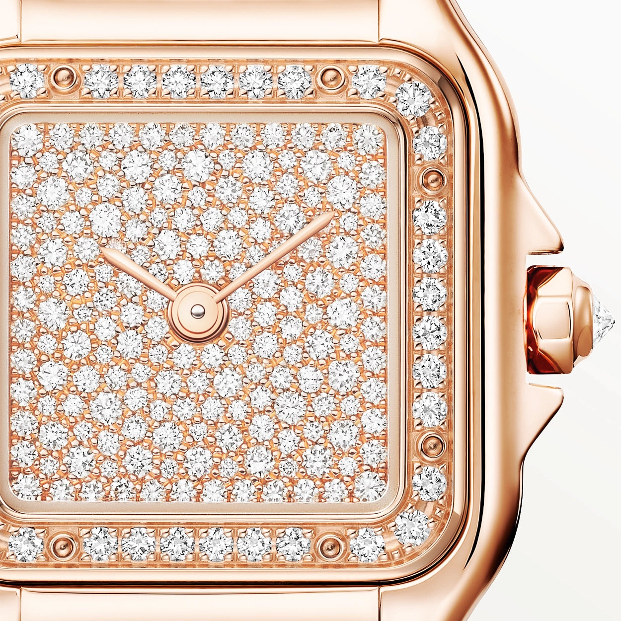 Cartier Panthère de Cartier Small 18ct Rose Gold Full Diamond Set Bracelet Watch - Berry's Jewellers