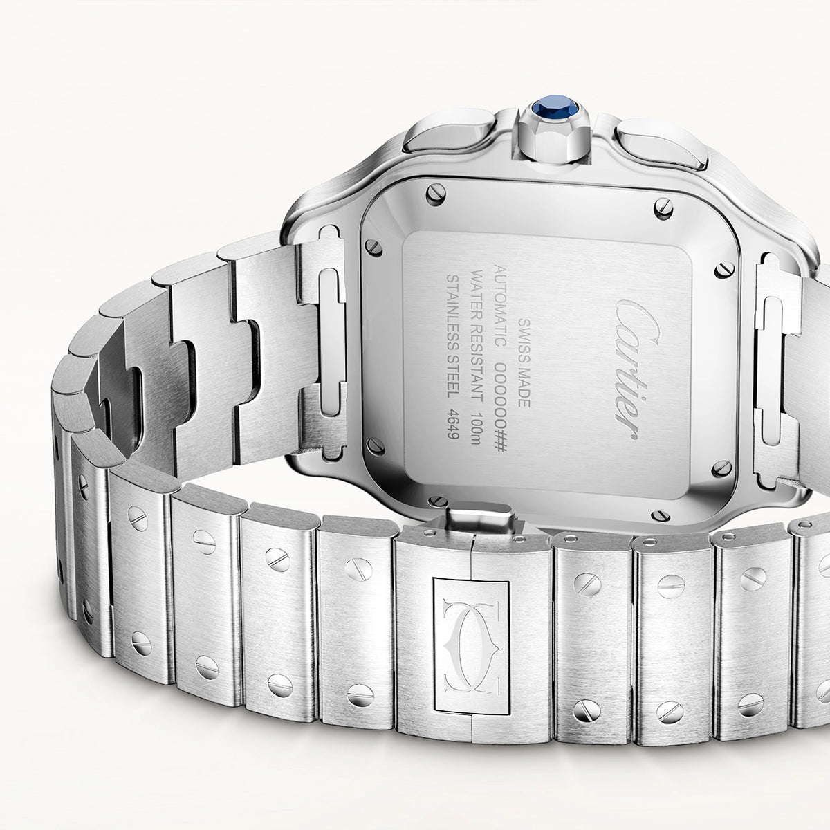 Cartier Santos de Cartier Chronograph Large Steel Bracelet/Strap Watch - Berry's Jewellers