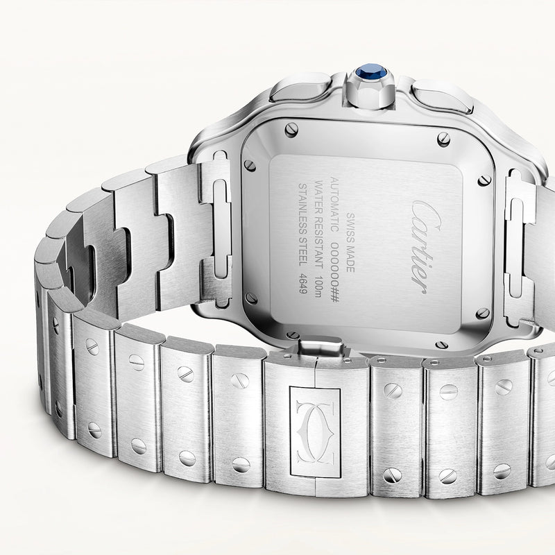 Santos de Cartier Chronograph Large Steel Bracelet/Strap Watch