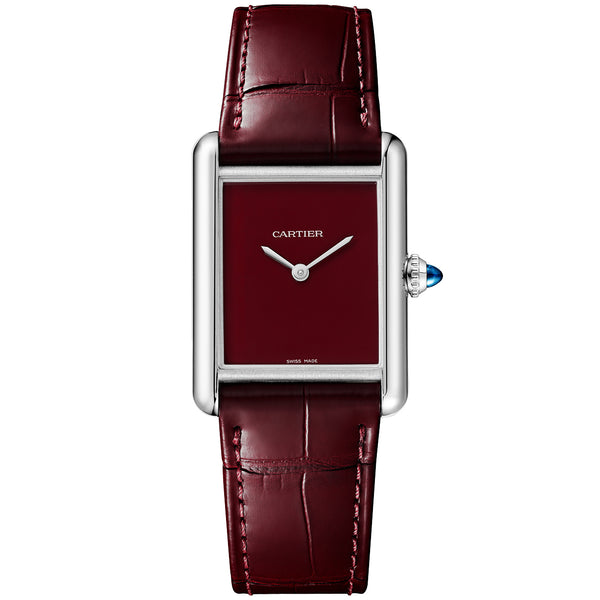 Tank Must Red Dial & Leather Strap Watch