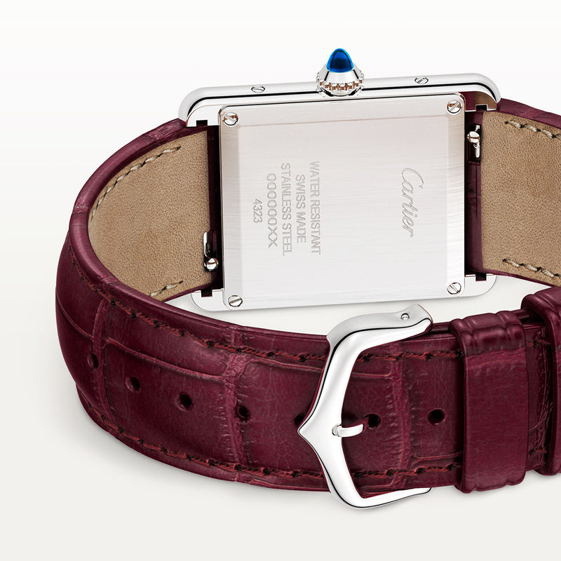 Tank Must Red Dial & Leather Strap Watch