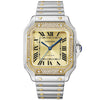 Cartier Santos de Cartier Medium Two-Tone Diamond Set Bezel Watch - Berry's Jewellers