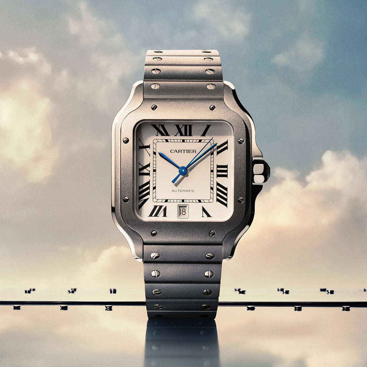 Cartier Santos de Cartier Large Titanium Automatic Bracelet/Strap Watch - Berry's Jewellers