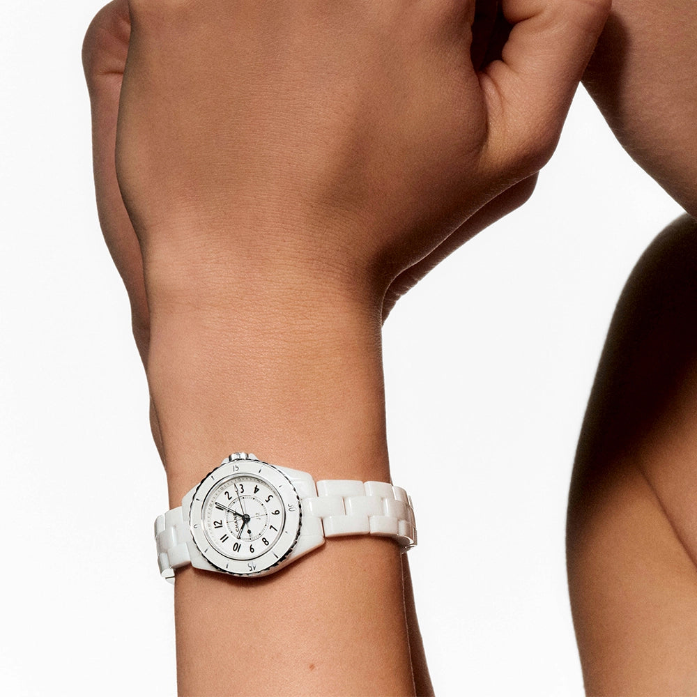 CHANEL J12 28mm White Ceramic Ladies Bracelet Watch - Berry's Jewellers