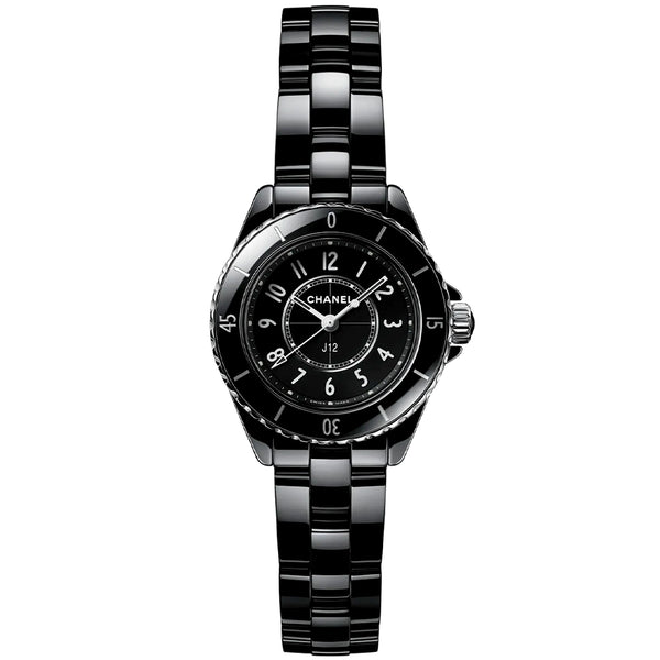 CHANEL J12 28mm Black Ceramic Ladies Bracelet Watch - Berry's Jewellers