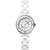 CHANEL J12 28mm White Ceramic Ladies Diamond Dial Watch - Berry's Jewellers