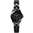 CHANEL J12 28mm Black Ceramic Ladies Diamond Dial Watch - Berry's Jewellers