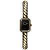 CHANEL PREMIERE Galon 18ct Yellow Gold Black Dial Medium Bangle Watch - Berry's Jewellers