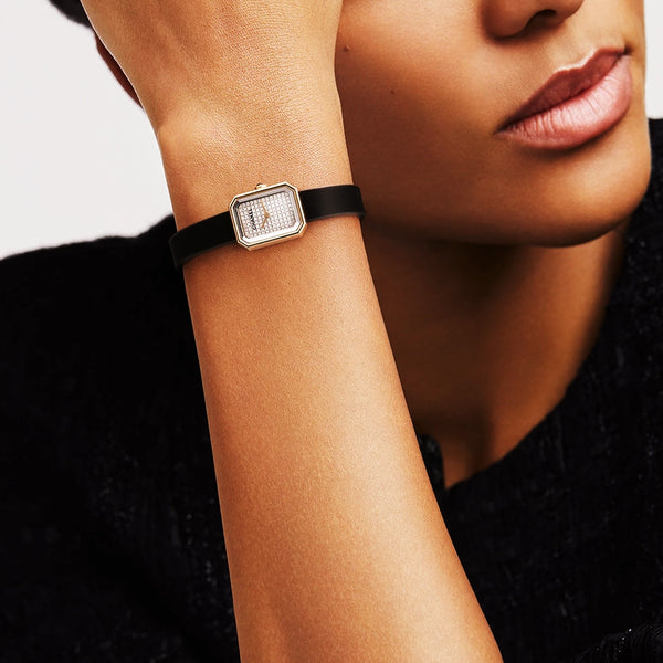 PREMIERE Ribbon 18ct Yellow Gold Diamond Dial Ladies Watch