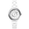 CHANEL J12 White Ceramic 33mm Diamond Dial Ladies Bracelet Watch - Berry's Jewellers