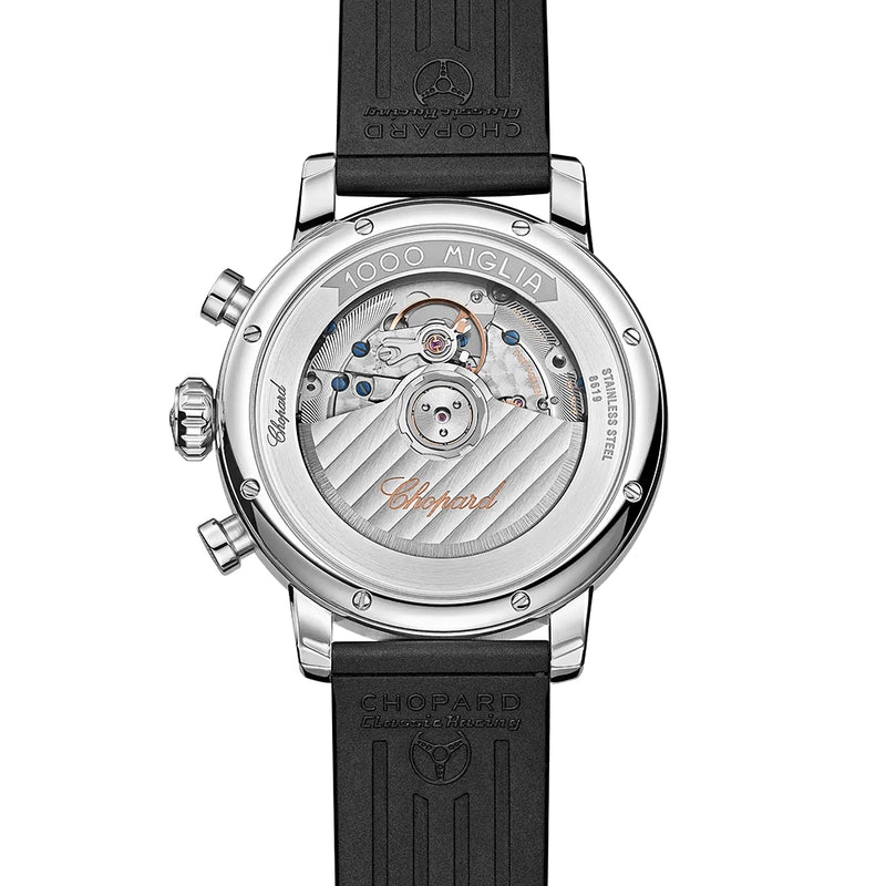 Chopard Mille Miglia Black Dial 42mm Chronograph Strap Watch - Berry's Jewellers