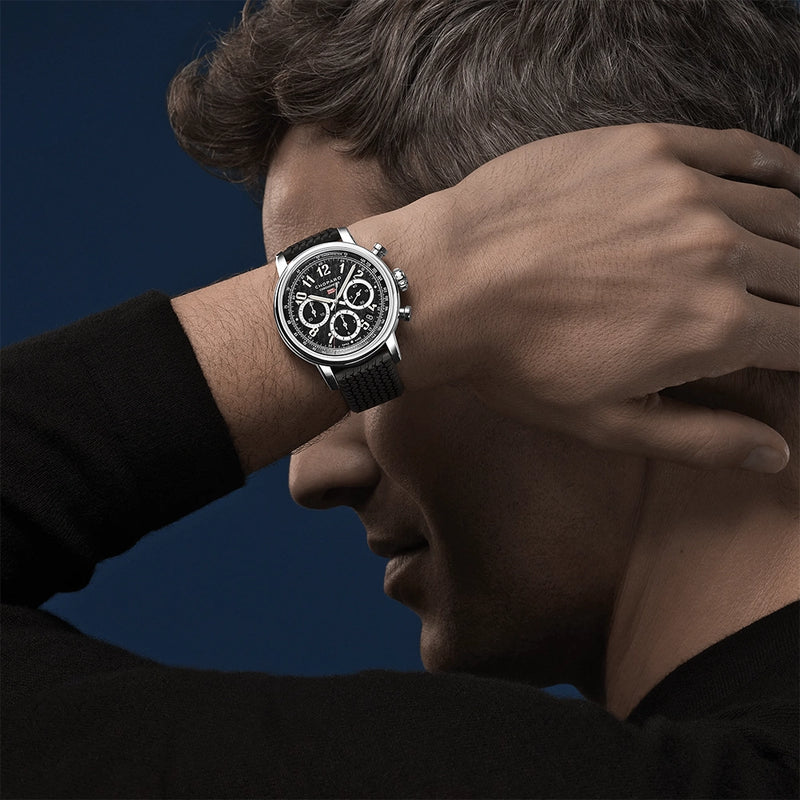 Chopard Mille Miglia Black Dial 42mm Chronograph Strap Watch - Berry's Jewellers