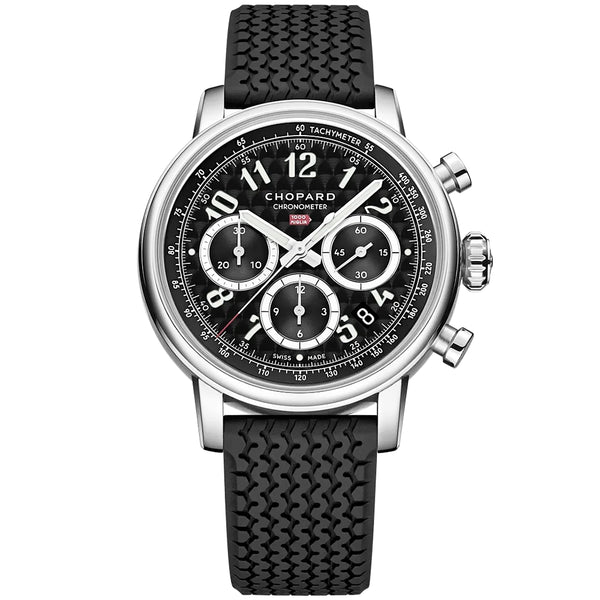Chopard Mille Miglia Black Dial 42mm Chronograph Strap Watch - Berry's Jewellers