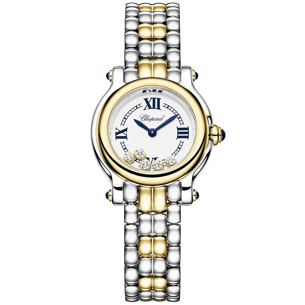 Happy Sport The First 26mm Two-Tone Floating Diamond Bracelet Watch