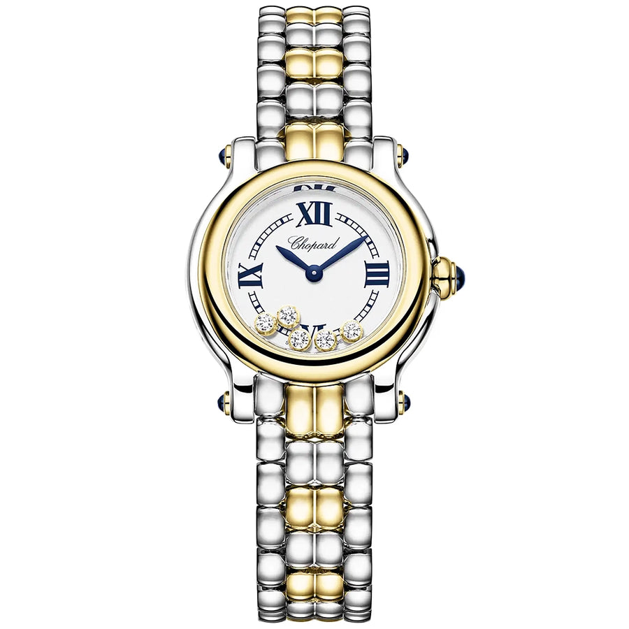 Happy Sport The First 26mm Two-Tone Floating Diamond Bracelet Watch
