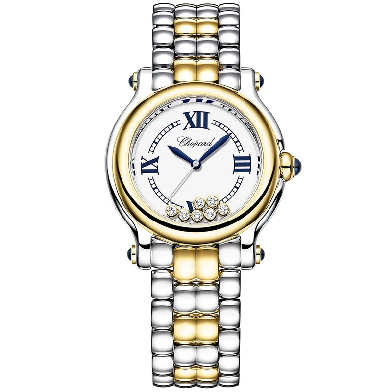 Happy Sport The First 33mm Two-Tone Floating Diamond Bracelet Watch