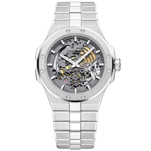 Chopard Alpine Eagle XP TT 41mm Skeleton Dial Automatic Bracelet Watch - Berry's Jewellers