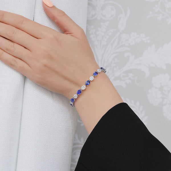 Berry's 18ct White Gold Sapphire And Diamond Bracelet - Berry's Jewellers