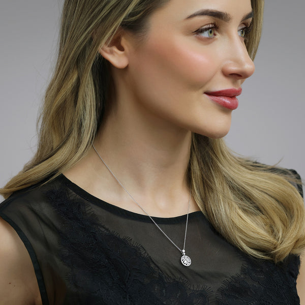 Berry's 18ct White Gold Round Brilliant and Pear Cut Diamond Cluster Pendant - Berry's Jewellers