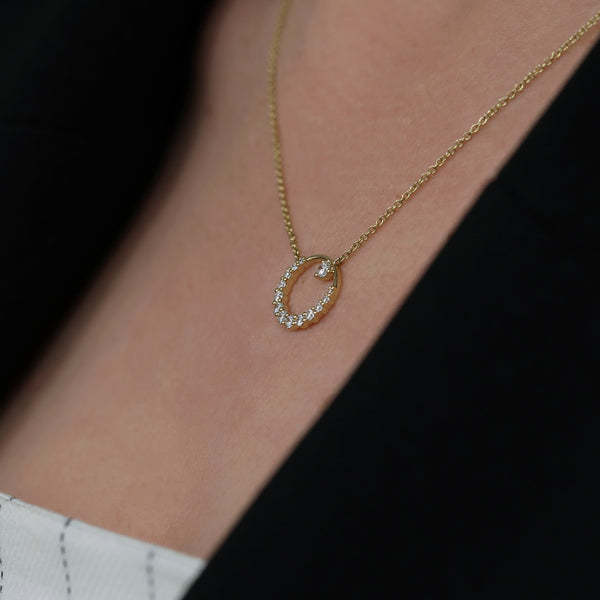 Berry's 18ct Yellow Gold Diamond Open Circle Pendant - Berry's Jewellers