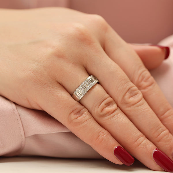 Berry's Platinum Baguette & Brilliant Cut Diamond Dress Ring - Berry's Jewellers
