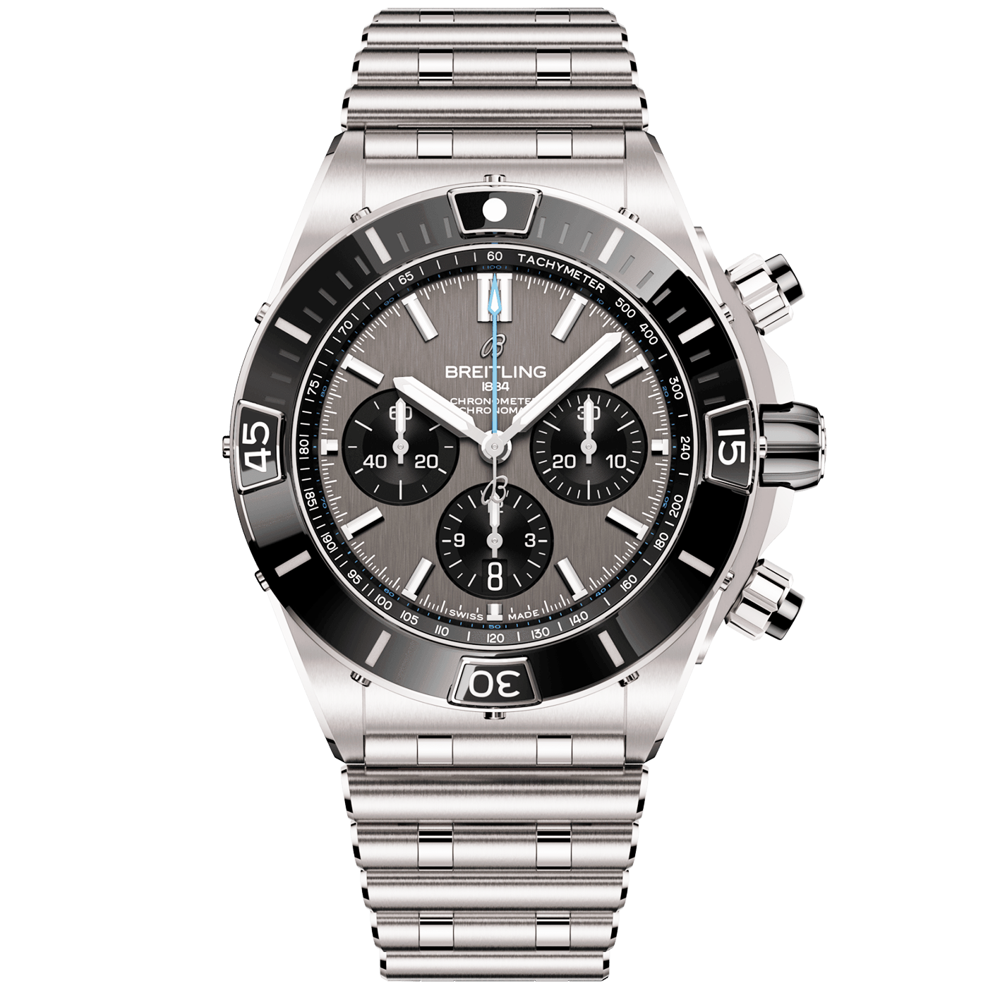 Super Chronomat Titanium 44mm Anthracite/Black Dial Bracelet Watch