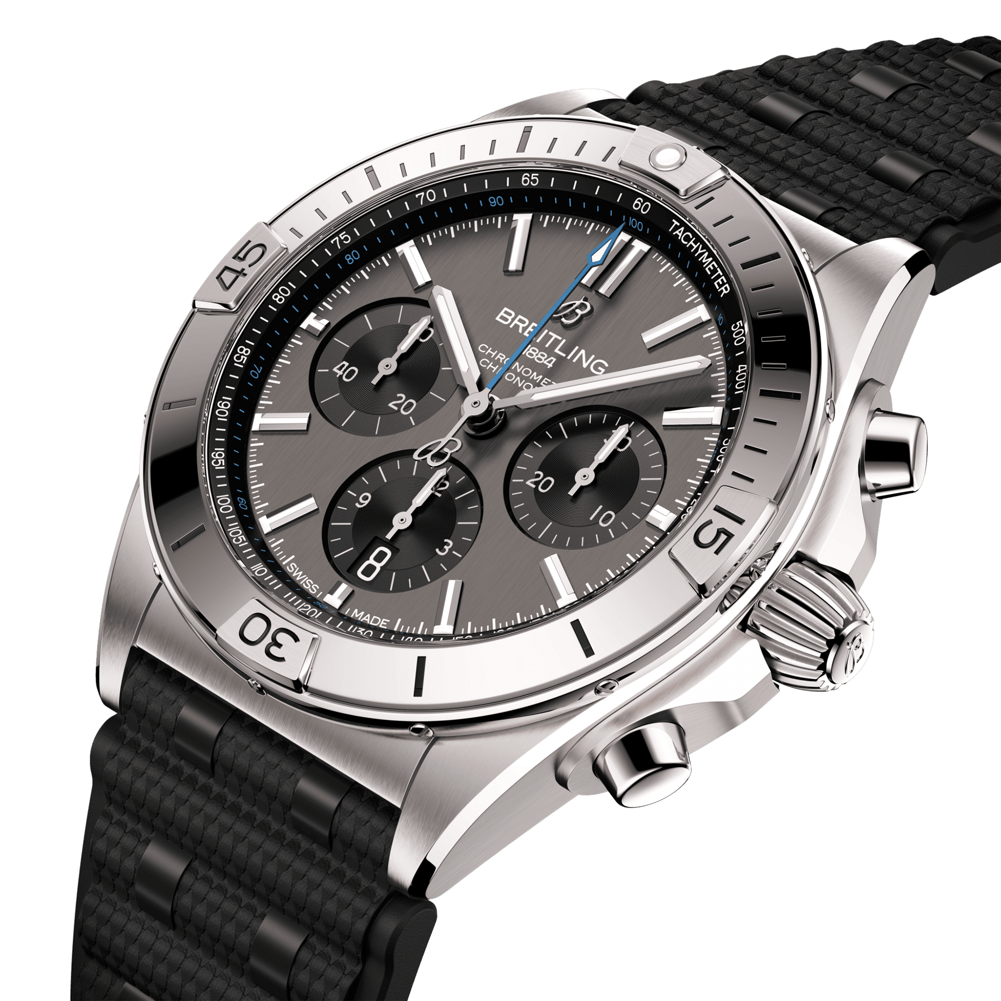 Chronomat 42mm Titanium Anthracite/Black Dial Rubber Strap Watch