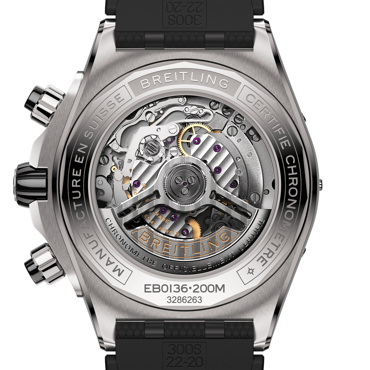 Breitling Super Chronomat Titanium 44mm Anthracite/Black Dial Strap Watch - Berry's Jewellers