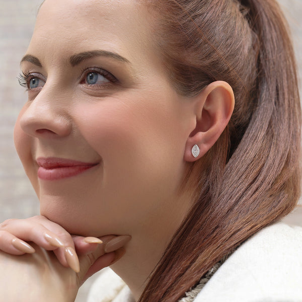 Berry's Platinum GIA Certificated Marquise Cut Diamond Rub Over Stud Earrings - Berry's Jewellers