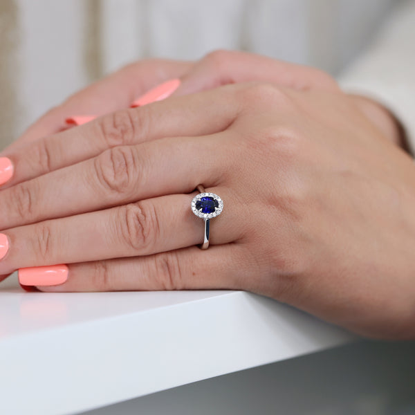 Berry's Platinum Sapphire And Diamond Halo Ring - Berry's Jewellers