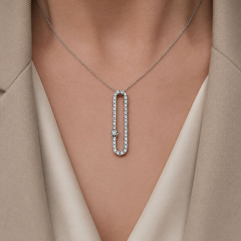 Berry's 18ct White Gold Round Brilliant Cut Eclipse Pendant - Berry's Jewellers