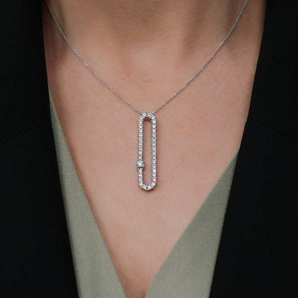 Berry's 18ct White Gold Round Brilliant Cut Eclipse Pendant - Berry's Jewellers