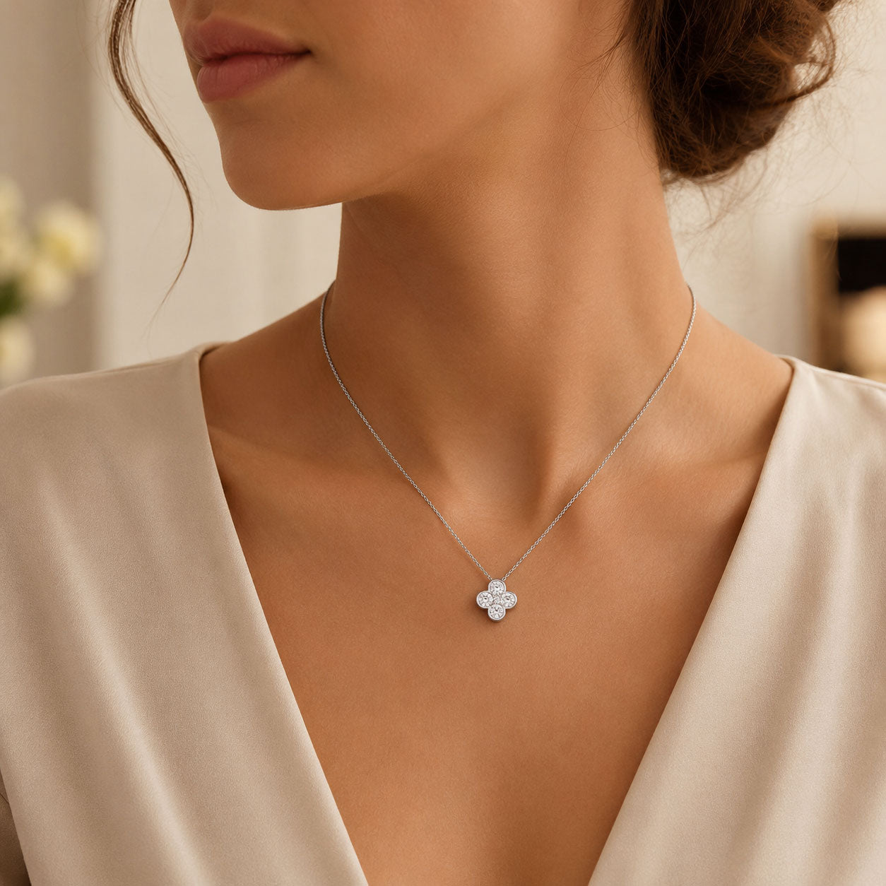 Berry's 18ct White Gold Round Brilliant Cut Fancy Diamond Pendant - Berry's Jewellers