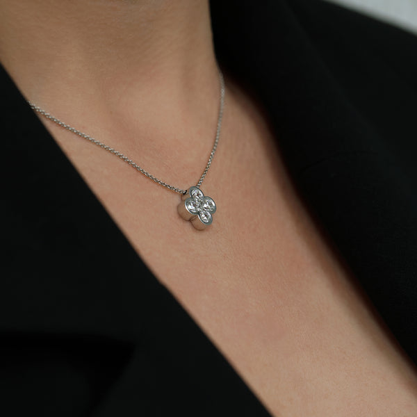 Berry's 18ct White Gold Round Brilliant Cut Fancy Diamond Pendant - Berry's Jewellers