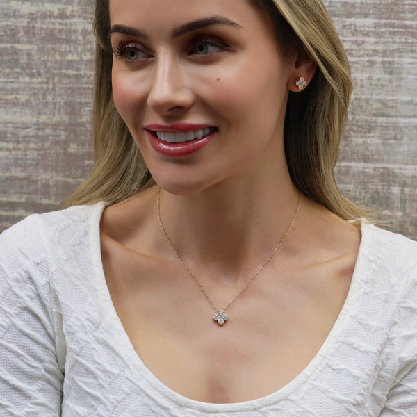 18ct Yellow Gold Diamond Stud Earrings