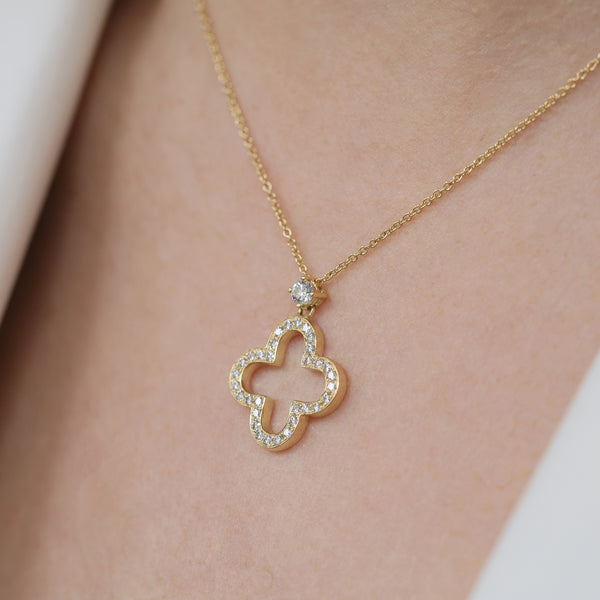 Berry's 18ct Yellow Gold Diamond Open Flower Pendant - Berry's Jewellers