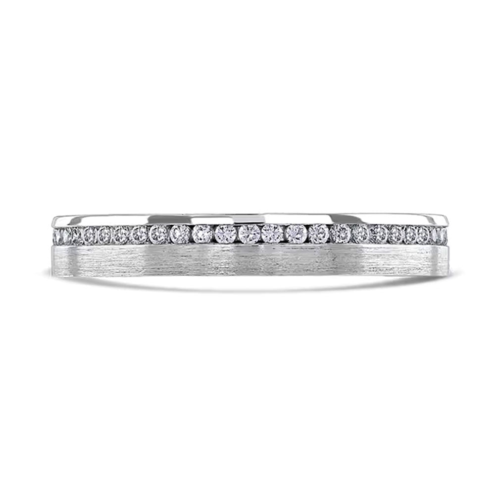 Brown & Newirth Platinum Channel Set Full Round Brilliant Diamond Eternity Ring