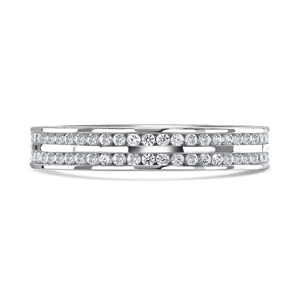 Brown & Newirth Platinum Double Row Diamond Full Eternity Ring