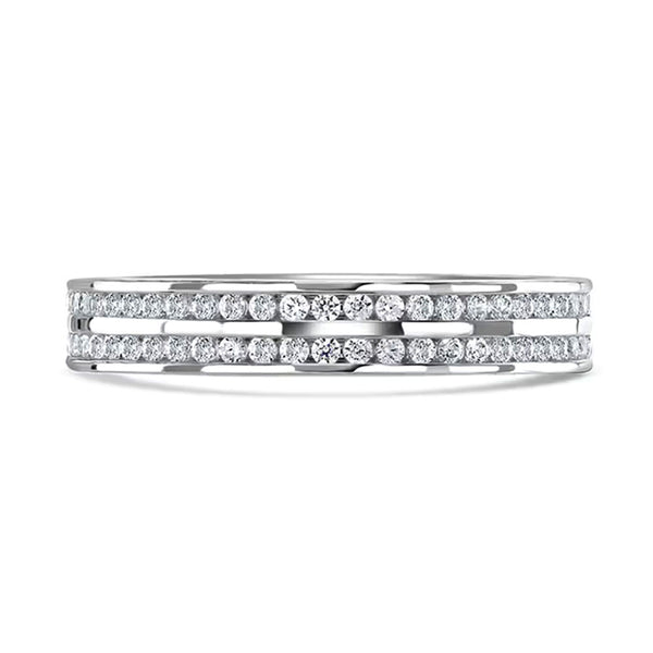 Brown & Newirth Platinum Double Row Diamond Full Eternity Ring