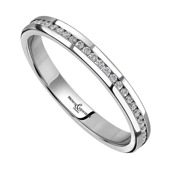 Brown & Newirth Platinum Round Brilliant Diamond Full Eternity Ring
