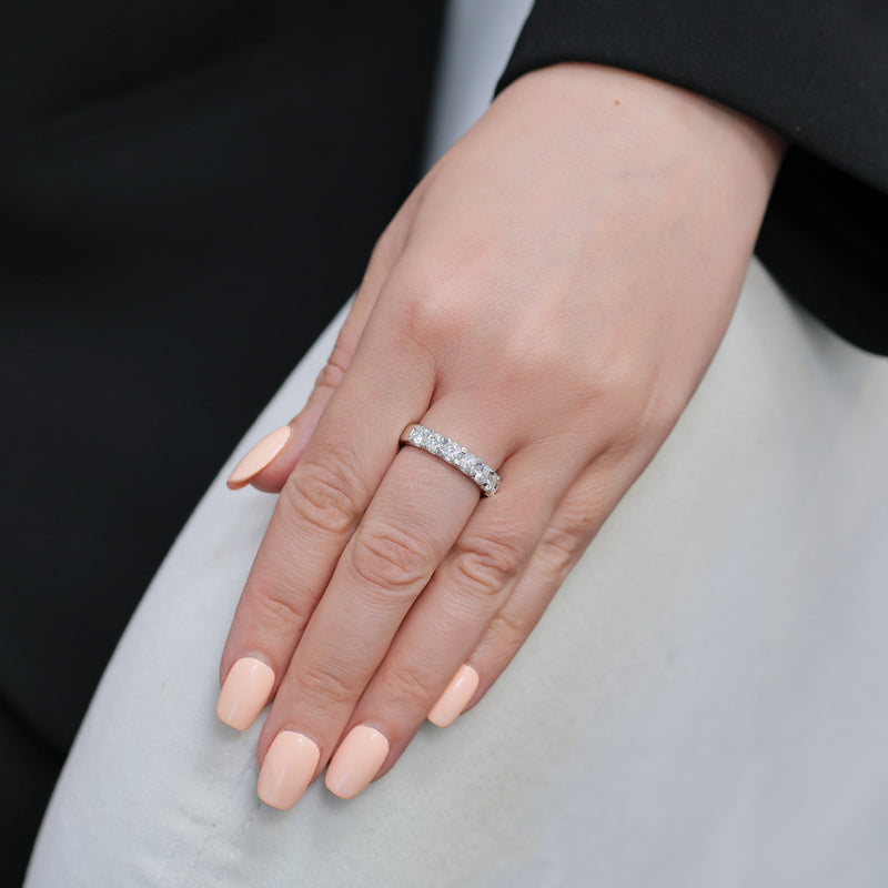 Berry's Platinum Round Brilliant Cut 2.00 Carat Diamond Half Eternity Ring - Berry's Jewellers