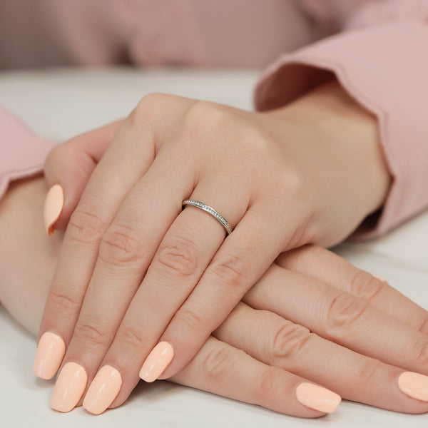 Berry's Platinum Brilliant Cut Channel Set Diamond Half Eternity Ring - Berry's Jewellers