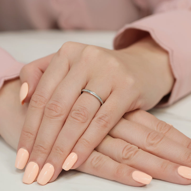 Berry's Platinum Brilliant Cut Channel Set Diamond Half Eternity Ring - Berry's Jewellers