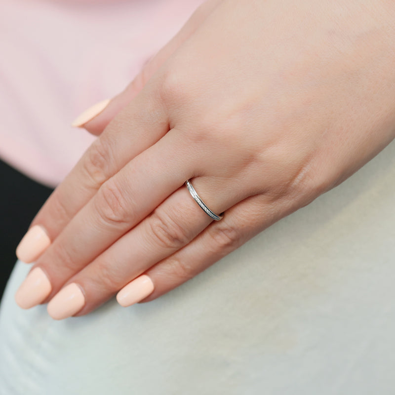 Berry's Platinum Brilliant Cut Channel Set Diamond Half Eternity Ring - Berry's Jewellers